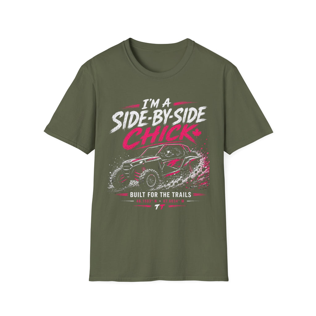 Side-by-Side Chick T-Shirt — Off-Road UTV Rider Graphic Tee