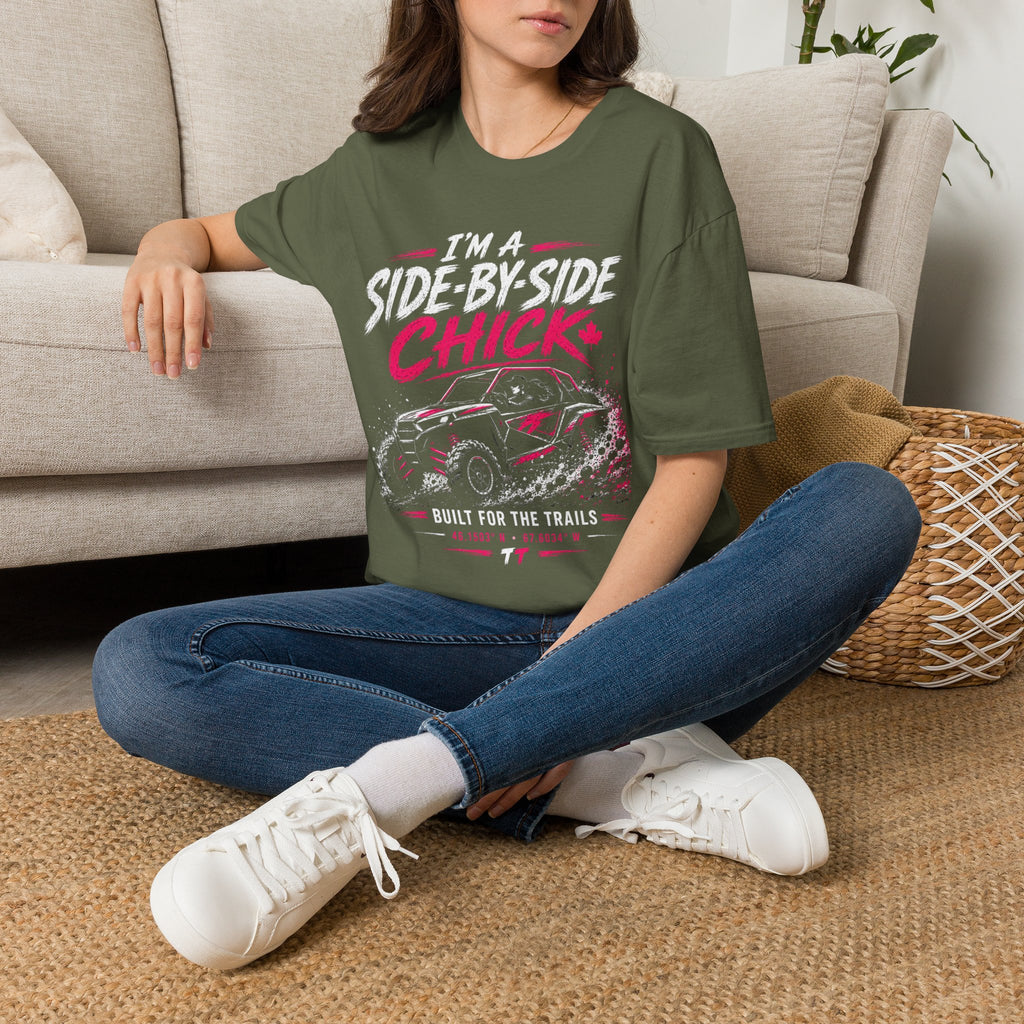 Side-by-Side Chick T-Shirt — Off-Road UTV Rider Graphic Tee