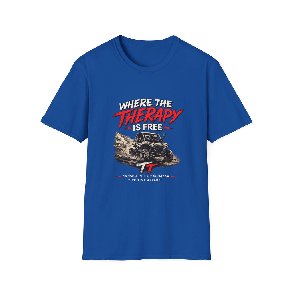 "Where the Therapy Is Free" Off‑Road Adventure Tee