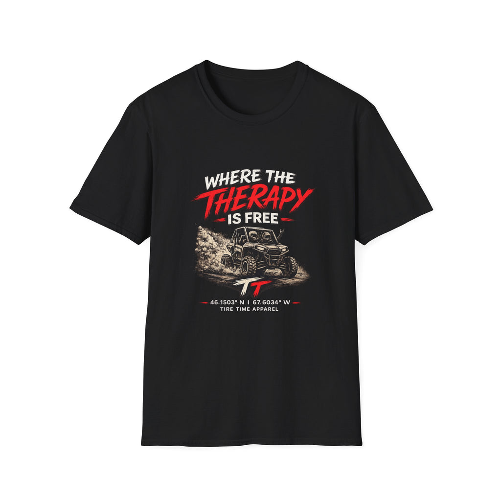 "Where the Therapy Is Free" Off‑Road Adventure Tee