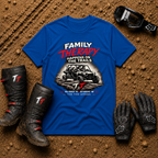 Royal blue Family Therapy Happens on the Trails UTV parent tee — Tire Time Offroad