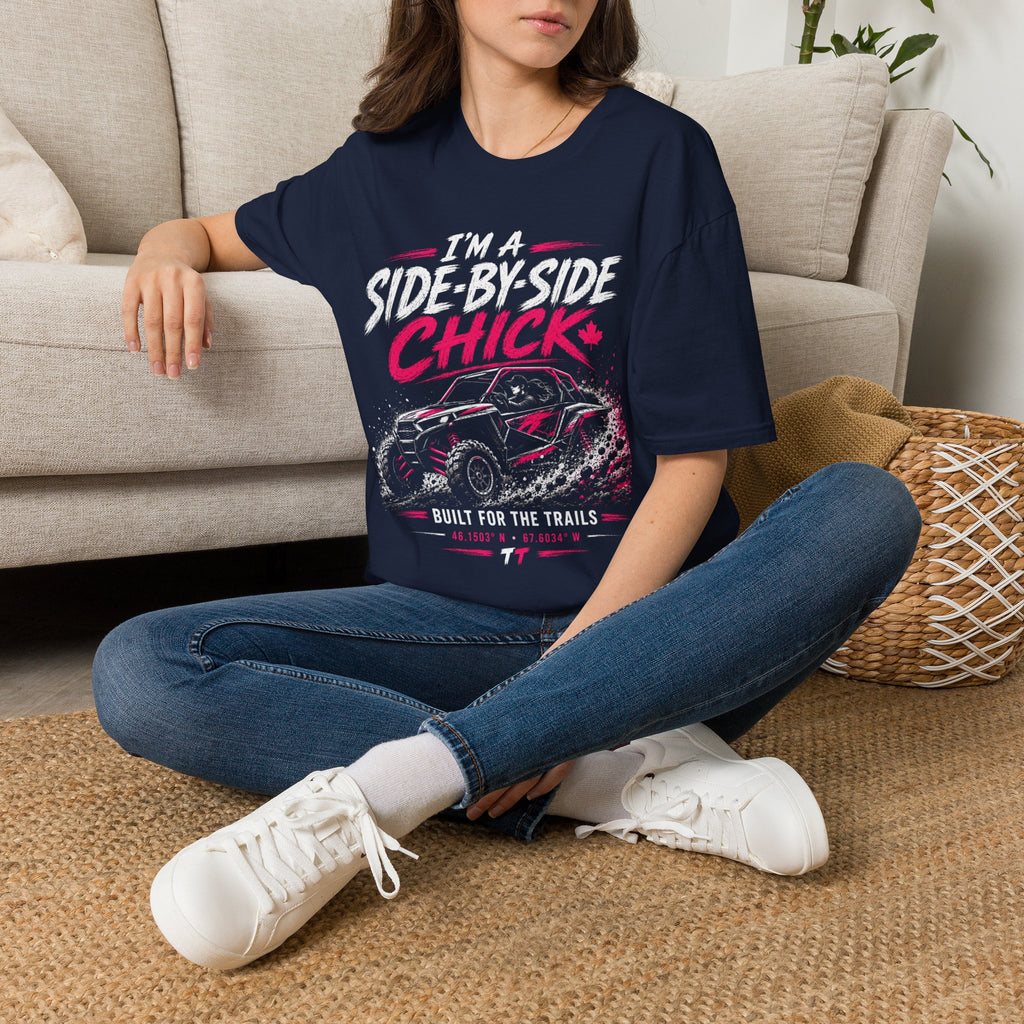 Side-by-Side Chick T-Shirt — Off-Road UTV Rider Graphic Tee