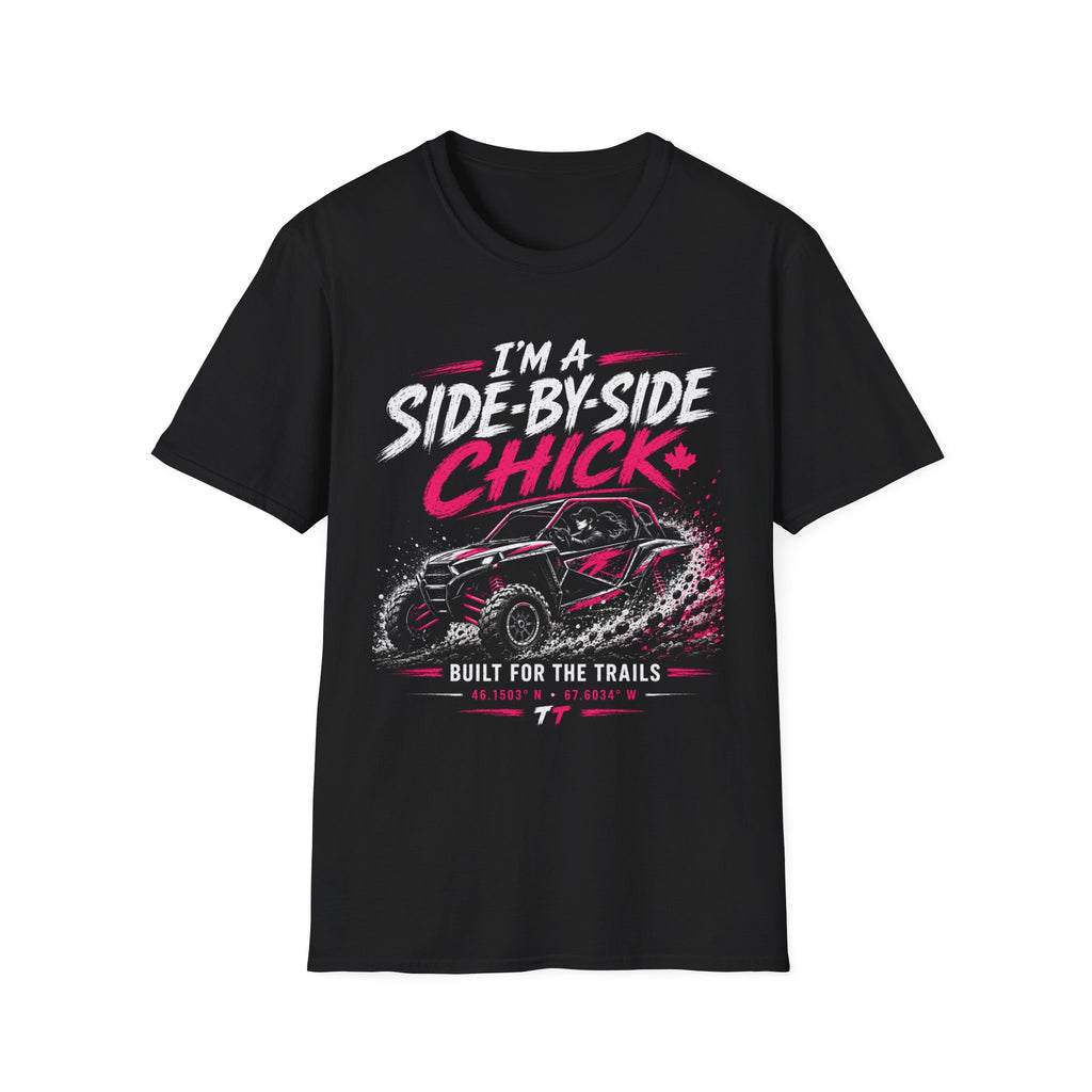 Side-by-Side Chick T-Shirt — Off-Road UTV Rider Graphic Tee