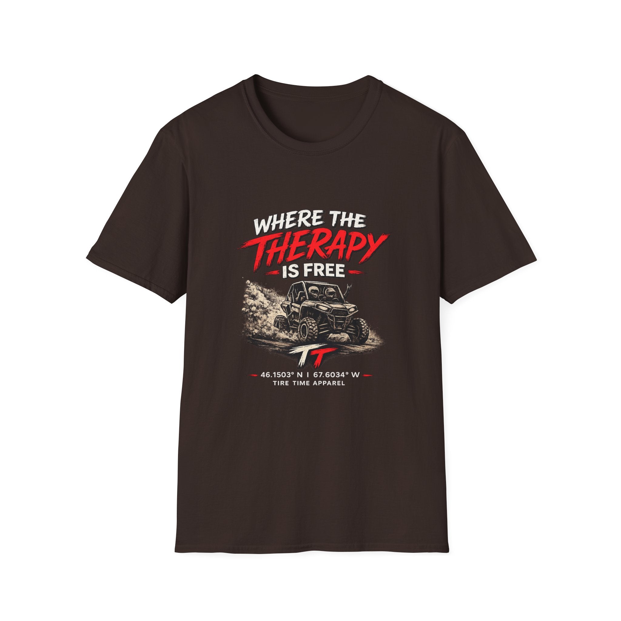"Where the Therapy Is Free" Off‑Road Adventure Tee