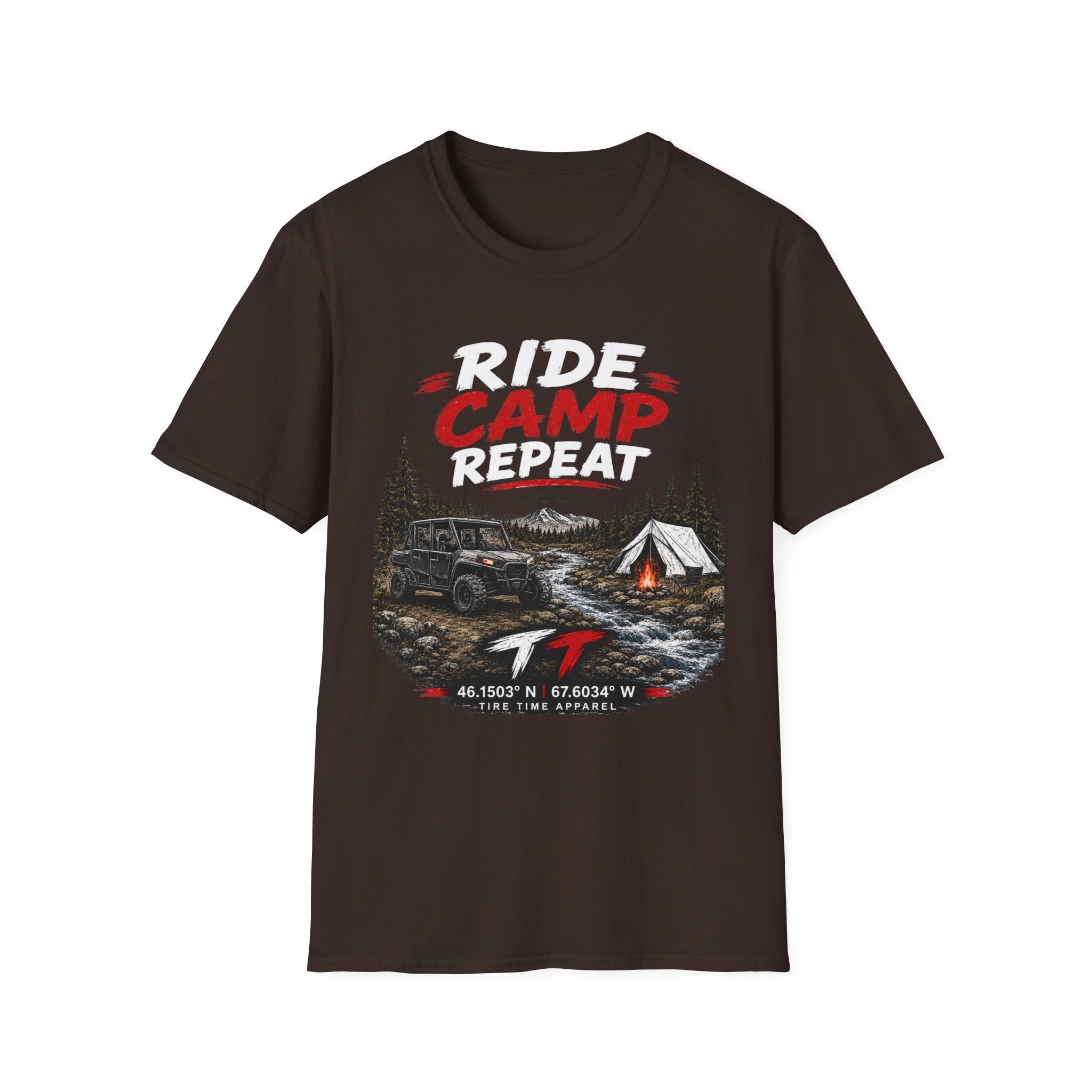 Ride Camp Repeat T-Shirt — Off-Road Camping & Adventure Tee