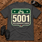 5001 Trail t-shirt in Dark Heather - Woodstock, Carleton County NB ATV trail marker tee - Tire Time Offroad