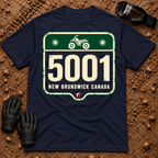 5001 Trail t-shirt in Navy - Woodstock, Carleton County NB ATV trail marker tee - Tire Time Offroad