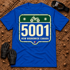 5001 Trail t-shirt in Royal blue - Woodstock, Carleton County NB ATV trail marker tee - Tire Time Offroad