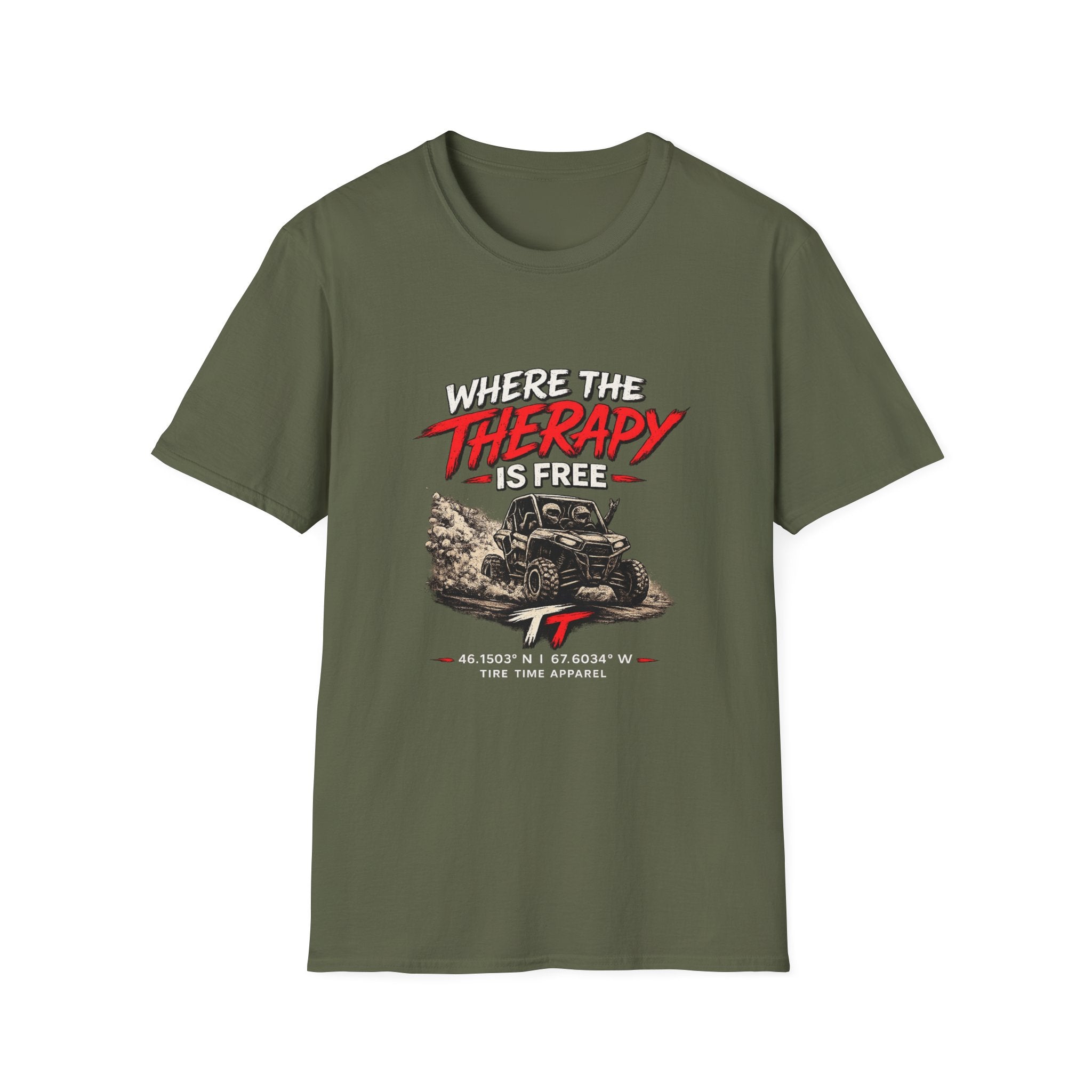 "Where the Therapy Is Free" Off‑Road Adventure Tee
