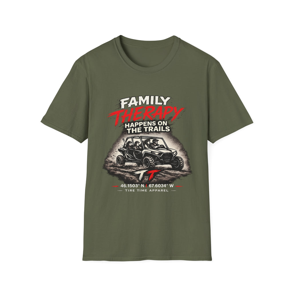 "Family Therapy Happens on the Trails" Off‑Road Adventure Tee