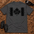 Canadian Off-Road t-shirt in Dark Heather - Canadian flag with a side-by-side in the maple leaf - Tire Time Offroad