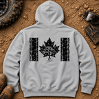 Vintage Canadian hoodie in Sport Grey - Canadian flag with a side-by-side in the maple leaf - Tire Time Offroad