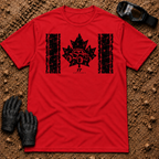 Canadian Off-Road t-shirt in Red - Canadian flag with a side-by-side in the maple leaf - Tire Time Offroad