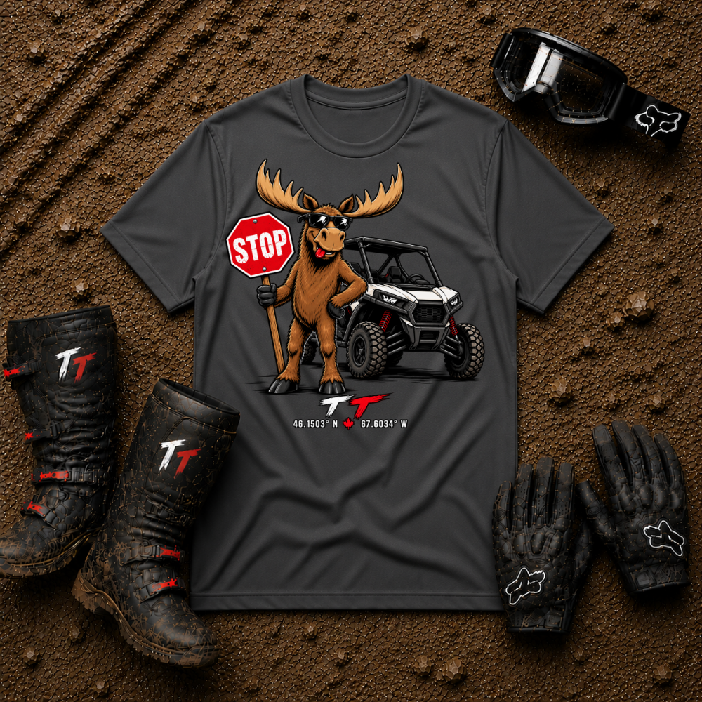 Cool Moose T-Shirt in Dark Heather Grey