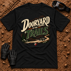 Dooryard to the Trails t-shirt in Black - New Brunswick slang ATV and side-by-side tee - Tire Time Offroad