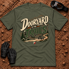 Dooryard to the Trails t-shirt in Military Green - New Brunswick slang ATV and side-by-side tee - Tire Time Offroad