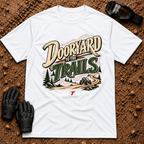 Dooryard to the Trails t-shirt in White - New Brunswick slang ATV and side-by-side tee - Tire Time Offroad