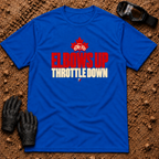 Royal Elbows Up T-Shirt with a side-by-side in a red maple leaf and Throttle Down text — Tire Time Offroad ATV/UTV tee