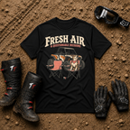 Black Fresh Air & Questionable Decisions ATV/UTV t-shirt — Tire Time Offroad