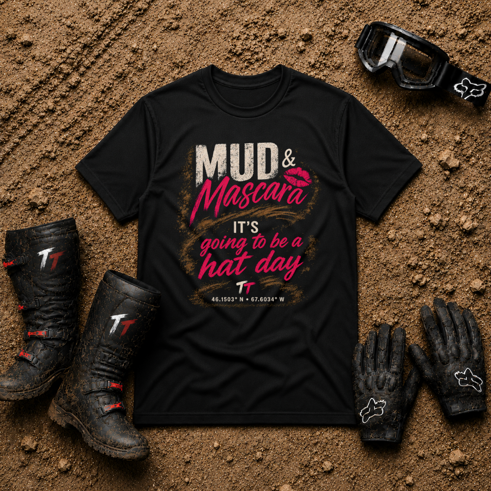 Black "It's Going to Be a Hat Day" funny off-road UTV t-shirt for women