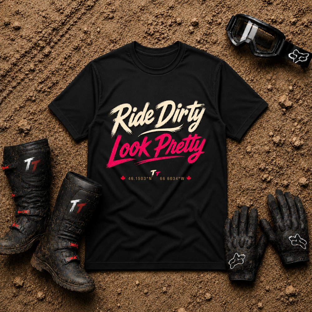 Ride Dirty Look Pretty T-Shirt — Women's Off-Road UTV & Side-by-Side Graphic Tee