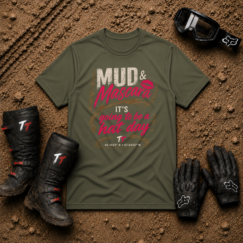 Military green "It's Going to Be a Hat Day" off-road UTV t-shirt for women