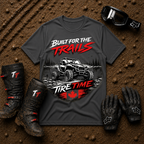 Dark heather grey Built For The Trails UTV apparel graphic shirt — Tire Time Offroad