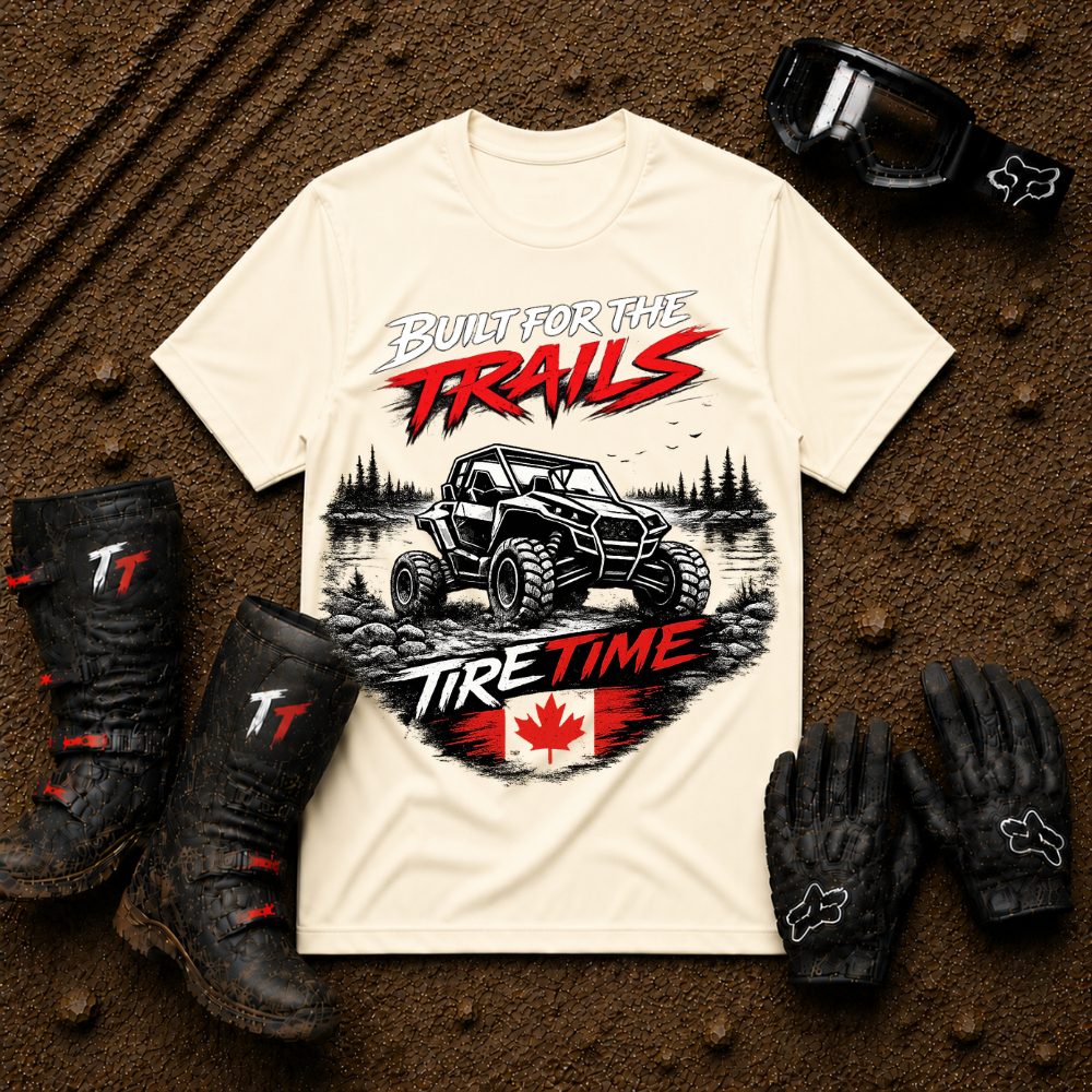 Natural cream Built For The Trails off-road weekend tee — Tire Time Offroad