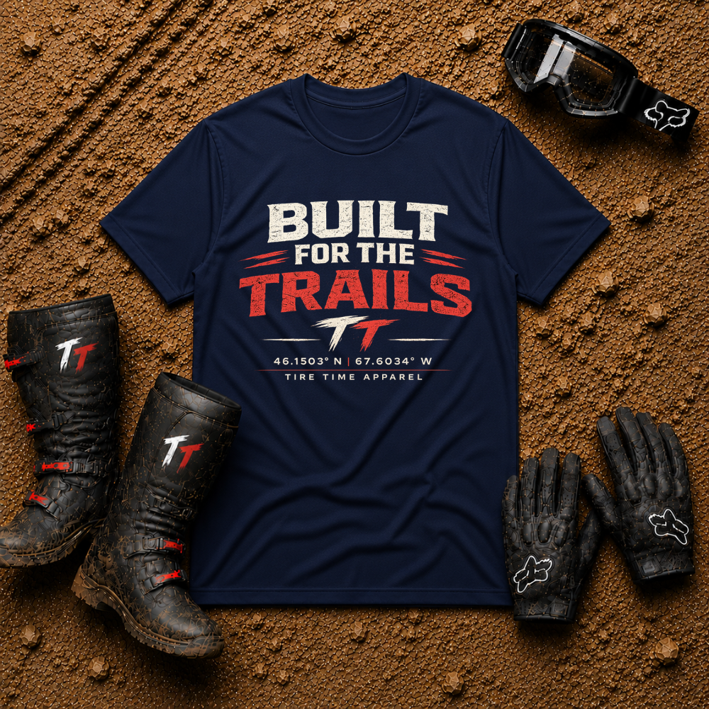Navy Built For The Trails backcountry trail riding shirt — Tire Time Offroad