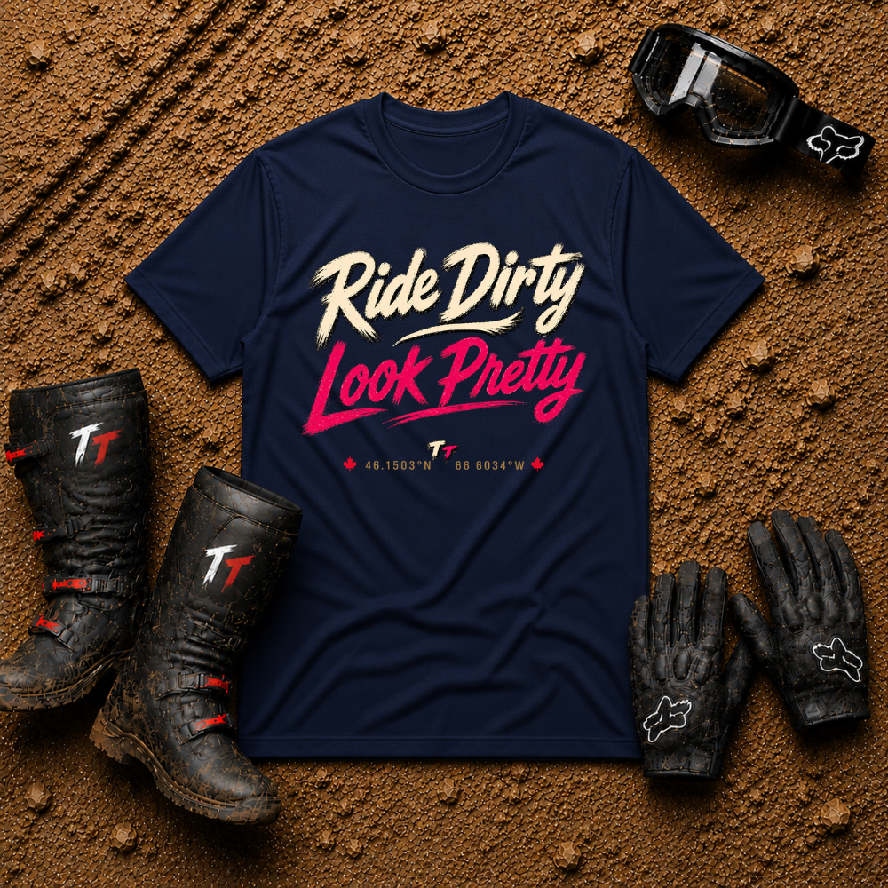 Ride Dirty Look Pretty T-Shirt — Women's Off-Road UTV & Side-by-Side Graphic Tee