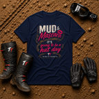 Navy blue "It's Going to Be a Hat Day" funny off-road UTV tee for women