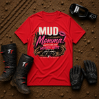 Red Mud Momma t-shirt — Caffeine, Chaos & Horsepower off-road mom tee