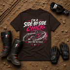Dark chocolate Side-by-Side Chick women's off-road graphic tee — Tire Time Offroad