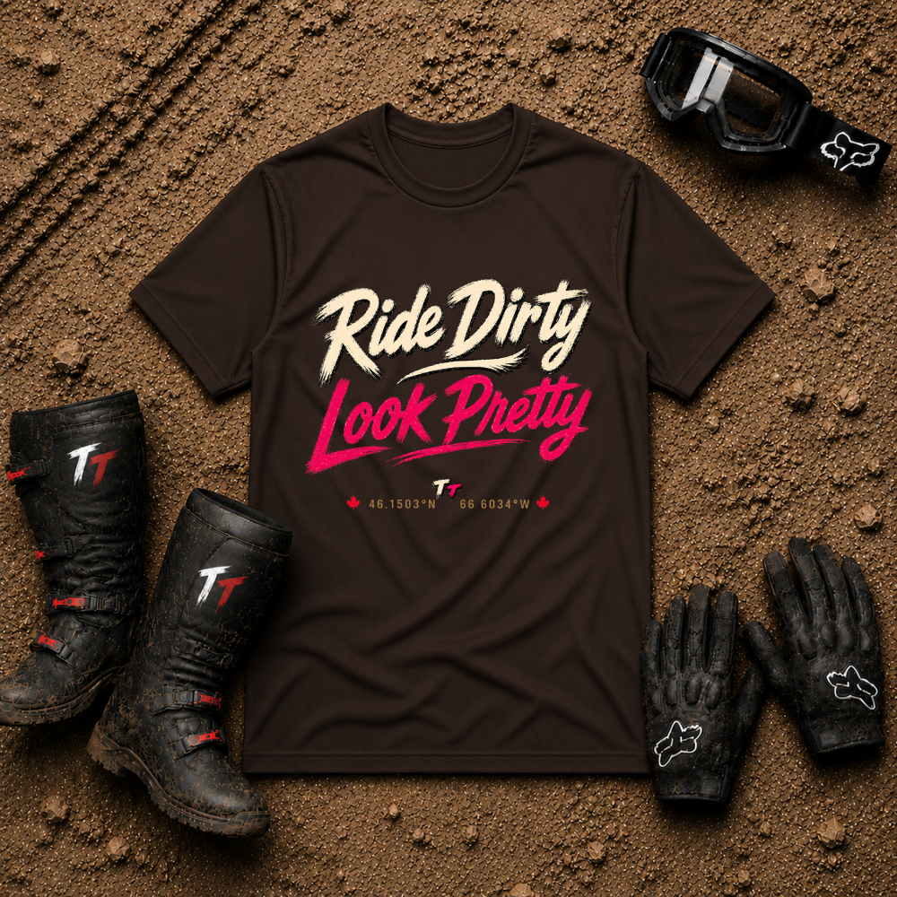 Ride Dirty Look Pretty T-Shirt — Women's Off-Road UTV & Side-by-Side Graphic Tee