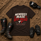Dark chocolate Memories Made Off-Road backcountry graphic tee — Tire Time Offroad