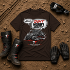 Dark chocolate brown Don't Worry About It vintage SXS t-shirt for UTV riders