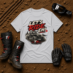 Let's Ride Eh! Off-Road T-Shirt in Sport Grey - Canadian ATV UTV Graphic Tee | Tire Time