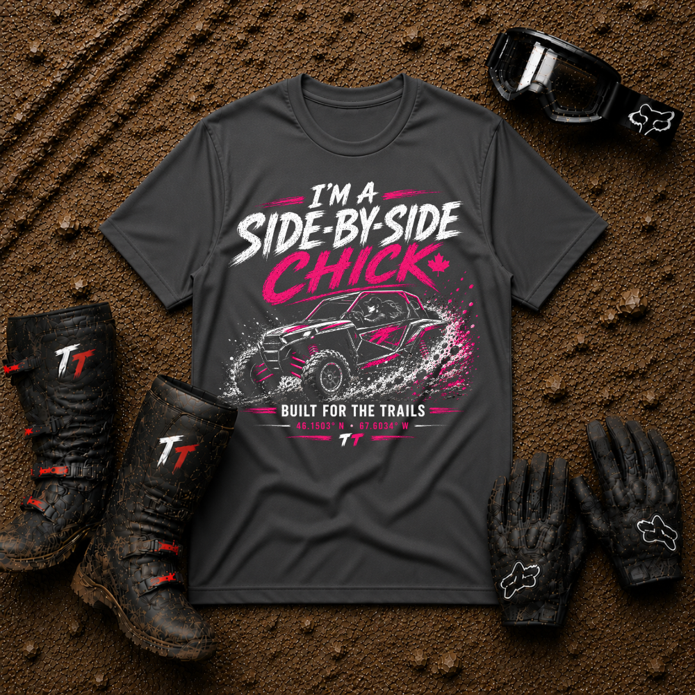 Side-by-Side Chick T-Shirt — Off-Road UTV Rider Graphic Tee