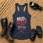 Indigo blue Mud & Mascara women's ATV tank top — Tire Time Offroad
