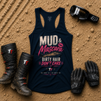 Navy Mud & Mascara women's UTV tank top for SxS riders — Tire Time Offroad