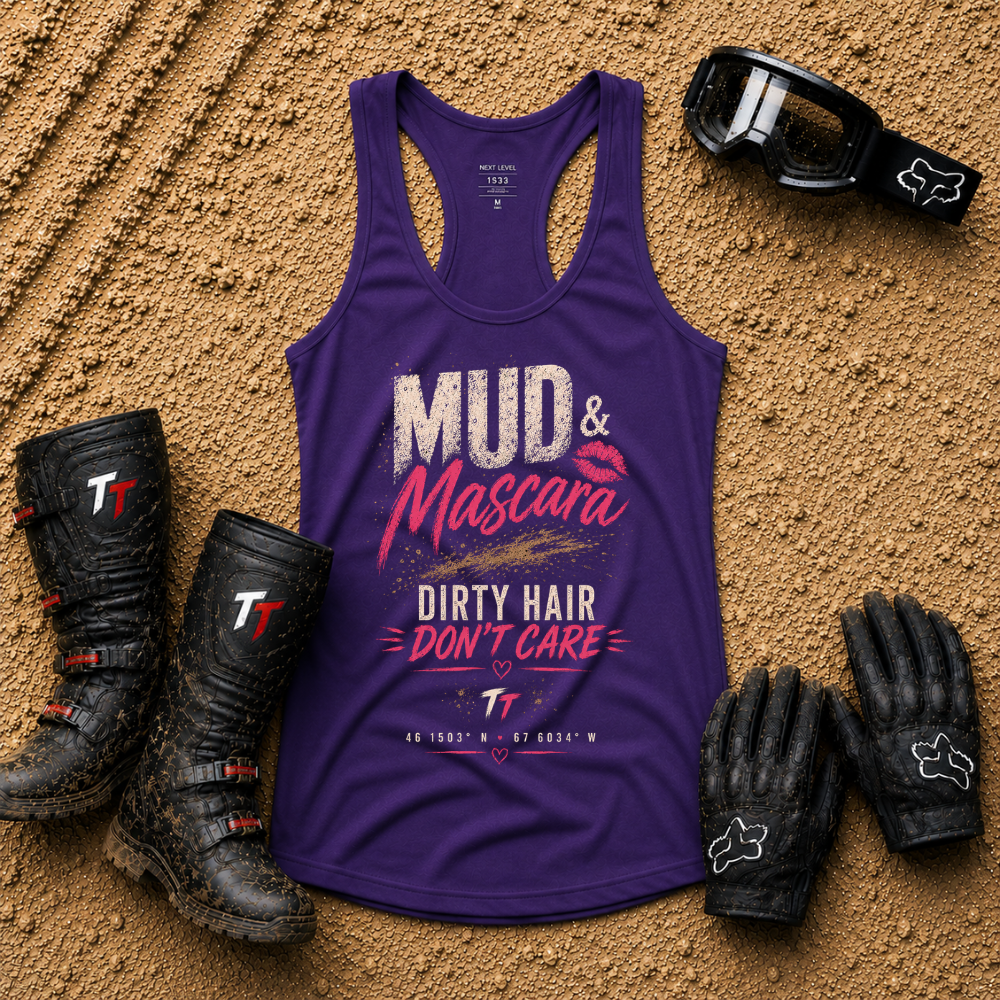 Purple Mud & Mascara women's quad riding tank top — Tire Time Offroad