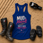 Royal blue Mud & Mascara women's mudding tank top — Tire Time Offroad
