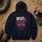 Mud & Mascara Hoodie in Navy - women's off-road pullover with warm fleece lining for trail riders