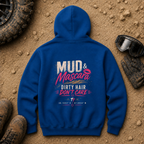 Mud & Mascara Hoodie in Royal blue - women's off-road pullover with warm fleece lining for trail riders
