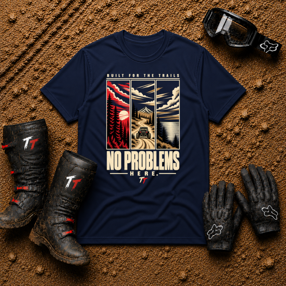 Navy No Problems Here ATV/UTV t-shirt — Tire Time Offroad