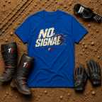 No Signal graphic tee in Royal Blue - off-road ATV/UTV t-shirt for trail riders