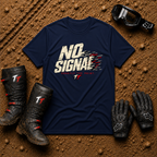 No Signal off-road tee in Navy Blue - ATV/UTV side-by-side riding shirt