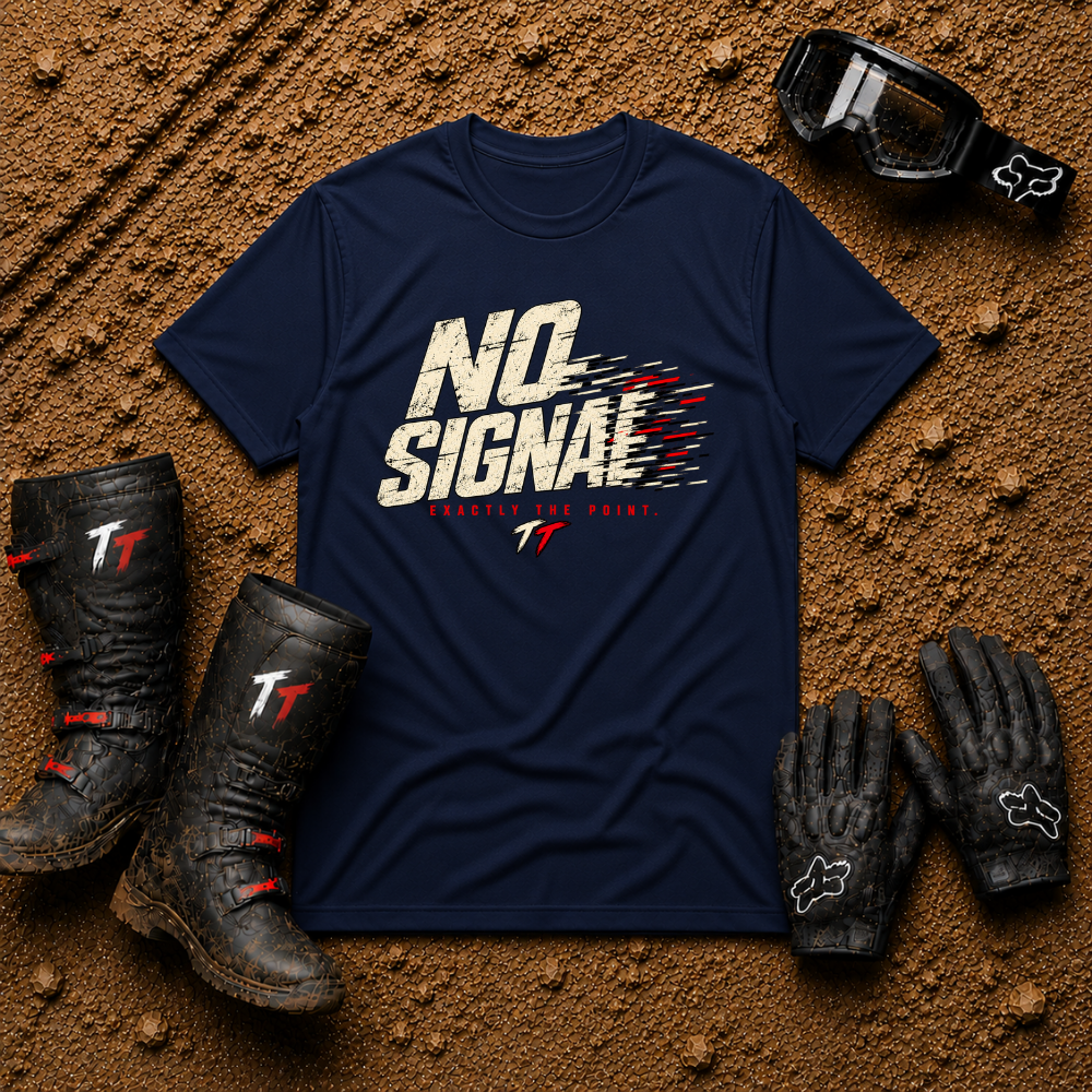 No Signal off-road tee in Navy Blue - ATV/UTV side-by-side riding shirt