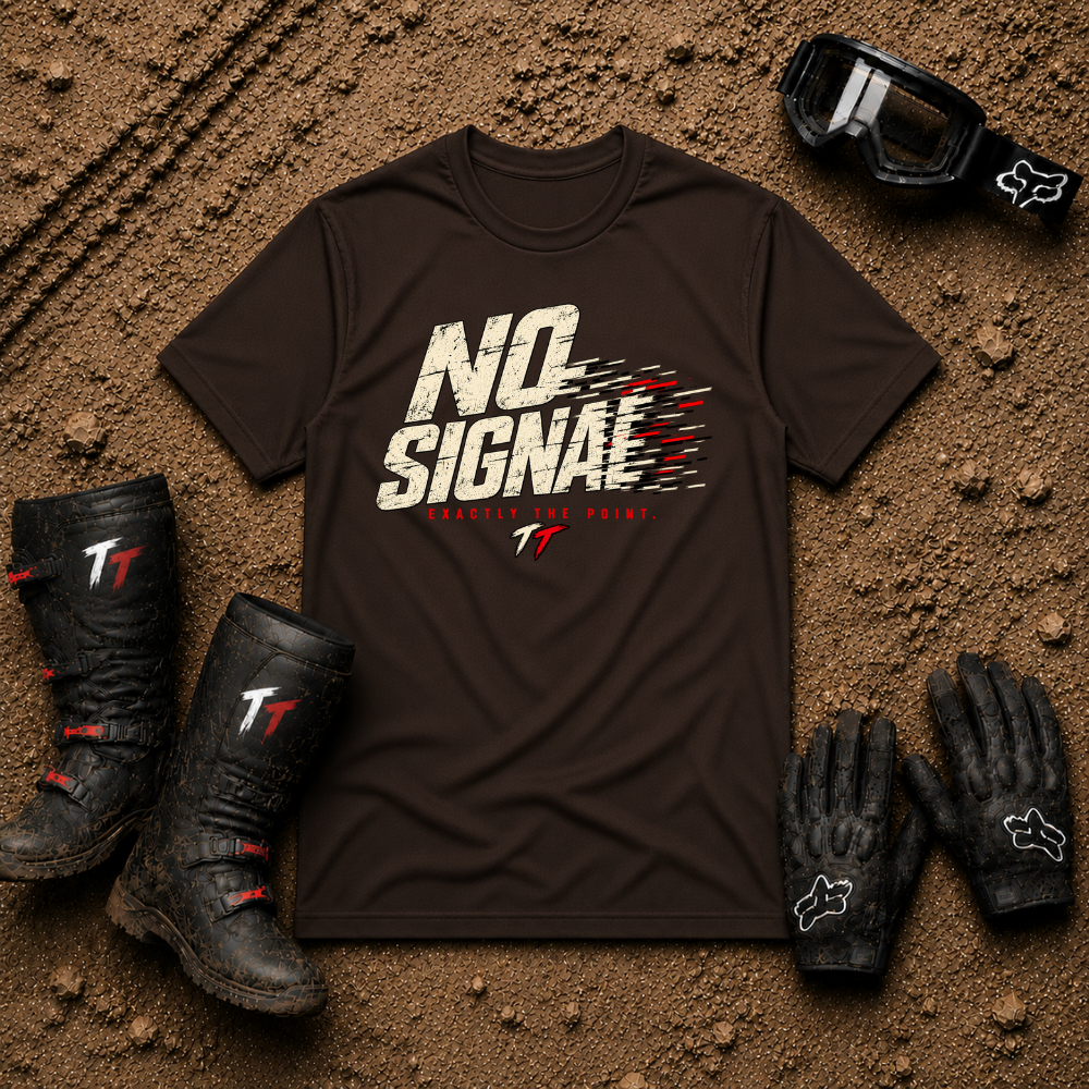No Signal graphic tee in Dark Chocolate brown - off-road ATV/UTV t-shirt