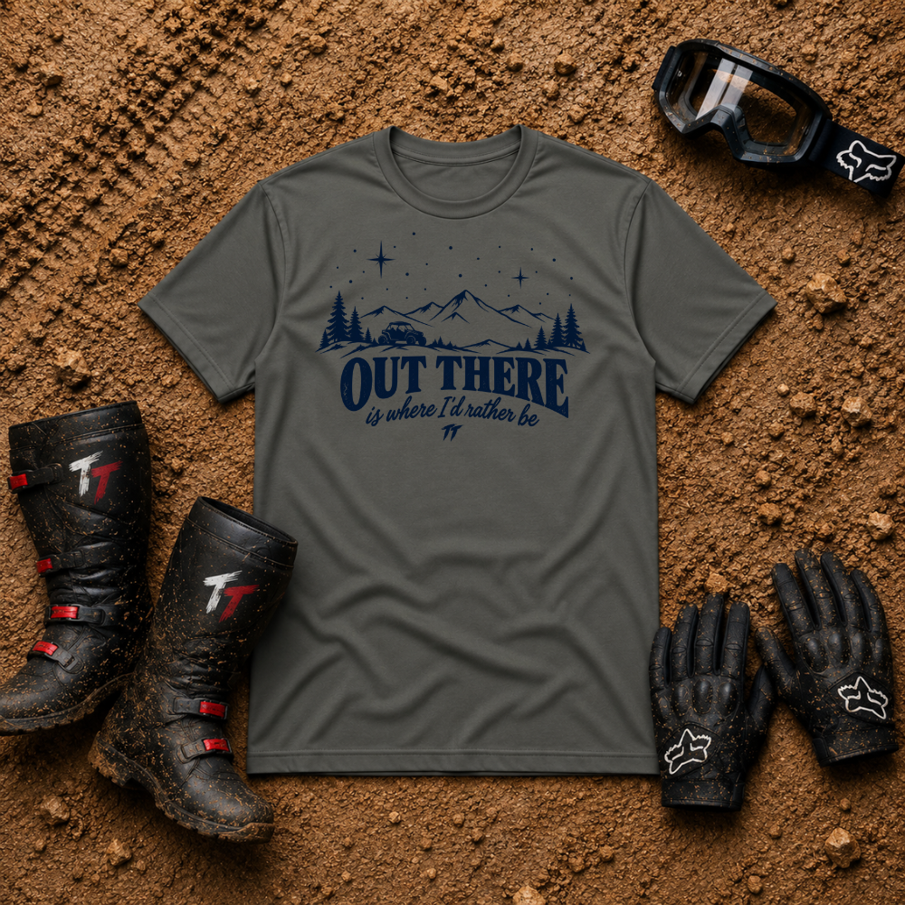 Gray Out There trail state-of-mind t-shirt — Tire Time Offroad
